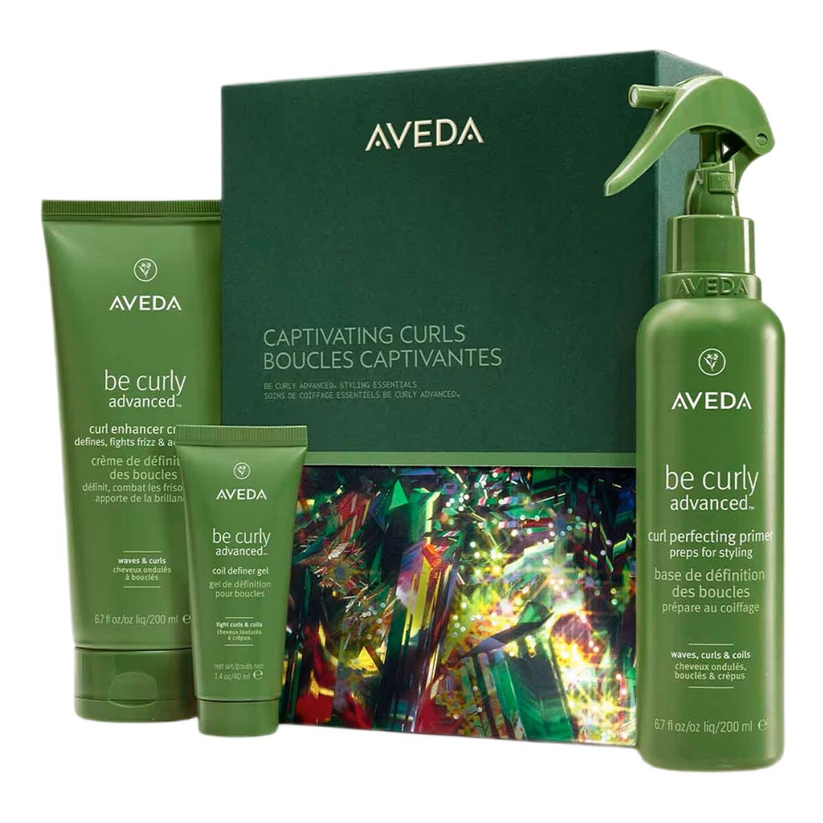 Aveda Captivating Curls Zestaw krem do włosów 200ml + żel do włosów 40ml + odżywka bez spłukiwania 200ml