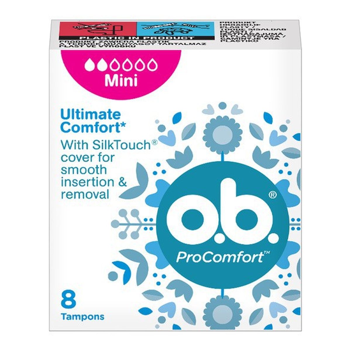 O.B. ProComfort mini komfortowe tampony higieniczne 1 op.- 8 sztuk