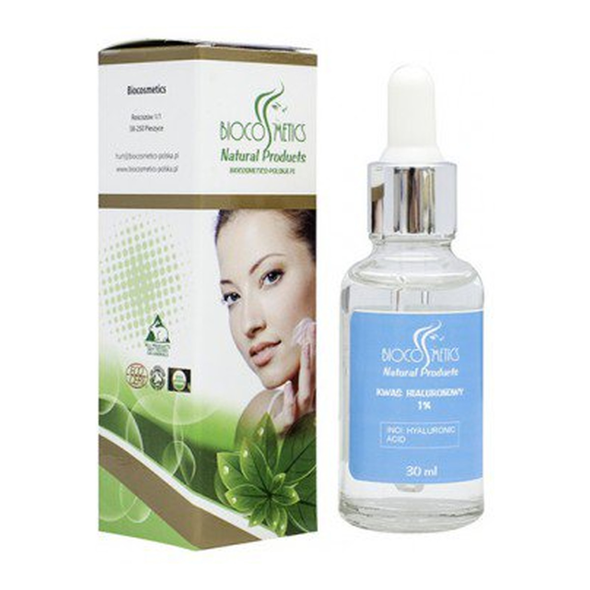 Biocosmetics Kwas Hialuronowy 1% szklana butelka 30ml