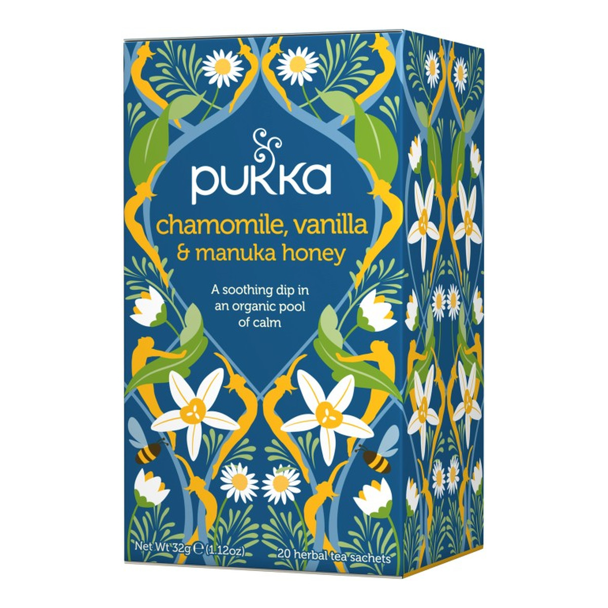 Pukka Chamomile Vanilla & Manuka Honey Herbata ekologiczna Rumianek & Wanilia 20 torebek 36g