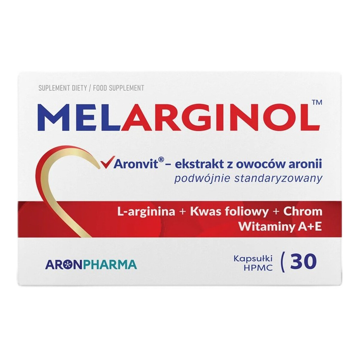 AronPharma Melarginol wsparcie układu krążenia i naczyń krwionośnych suplement diety 30 kapsułek