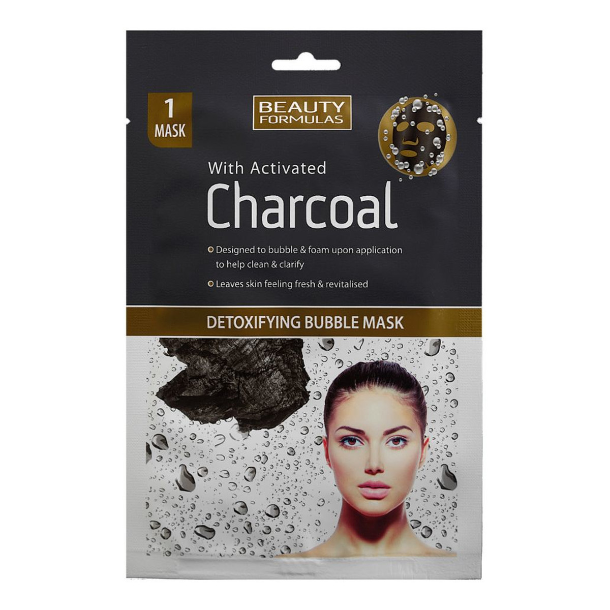 Beauty Formulas Charcoal Detoksująca maseczka bąbelkowa z aktywnym węglem
