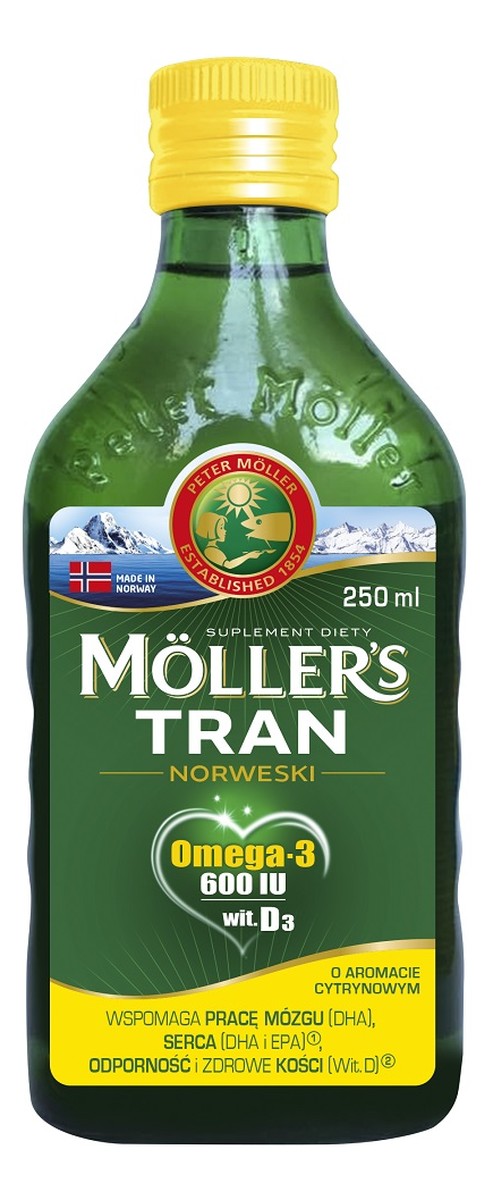 Tran Norweski suplement diety Cytrynowy