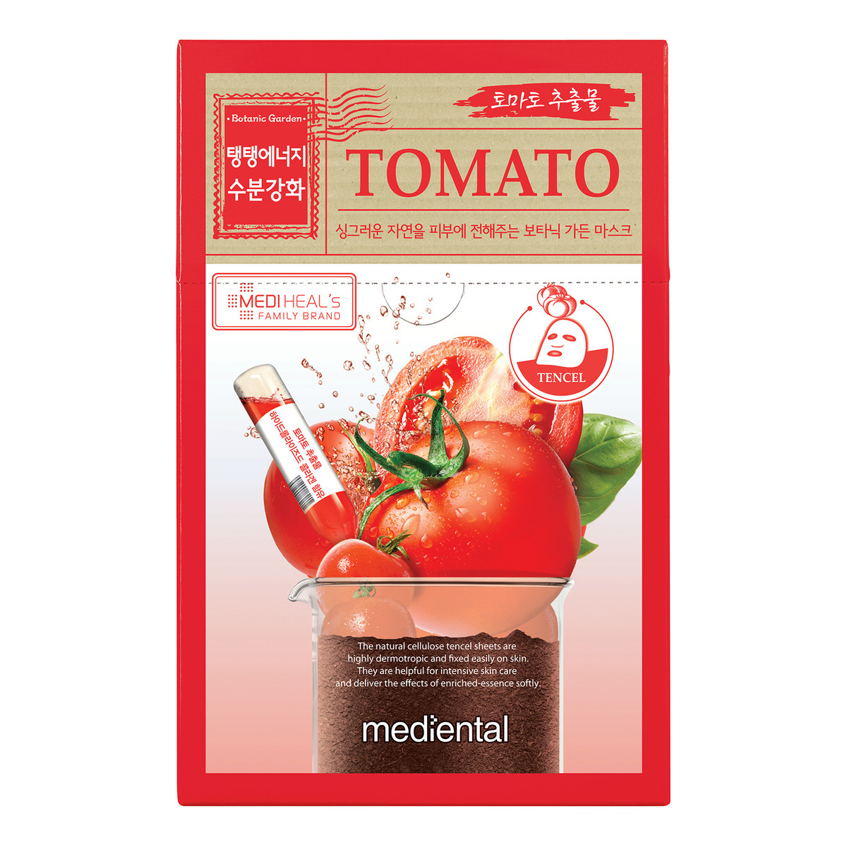Mediheal Tomato nawilżająca maska w płacie z ekstraktem z cytryny i limonki 23ml