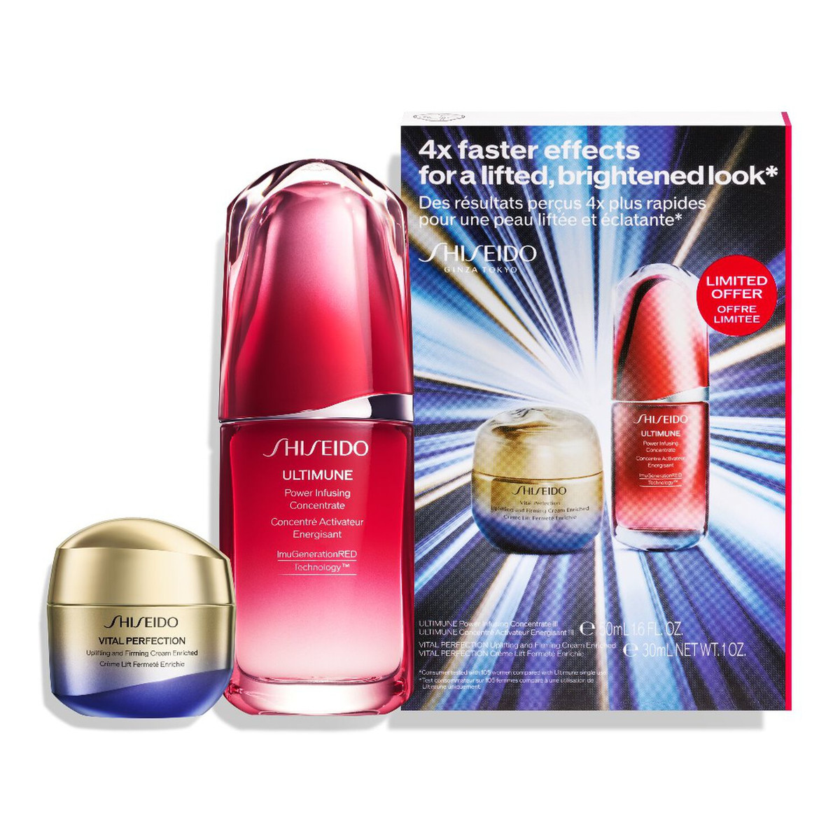 Shiseido Zestaw Power Uplifting and Firming Set Vital Perfection Uplifting & Firming Cream Enriched + Ultimate Power Infusing Concentrate