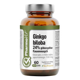 Ginkgo Biloba 24% Glikozydów suplement diety 60 kapsułek