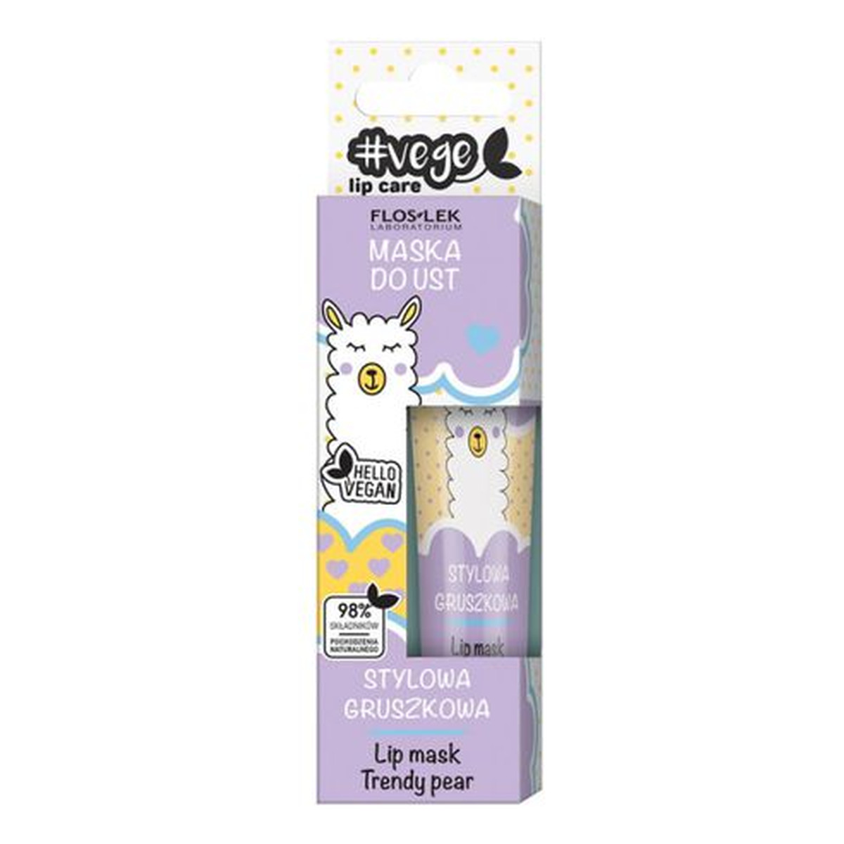 FlosLek Lip Care Vege Maska do ust gruszkowa 14g