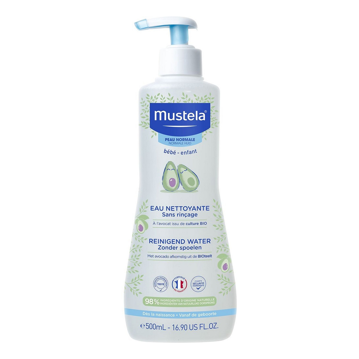 Mustela No Rinse Cleansing Water woda oczyszczająca bez spłukiwania dla dzieci i niemowląt 500ml