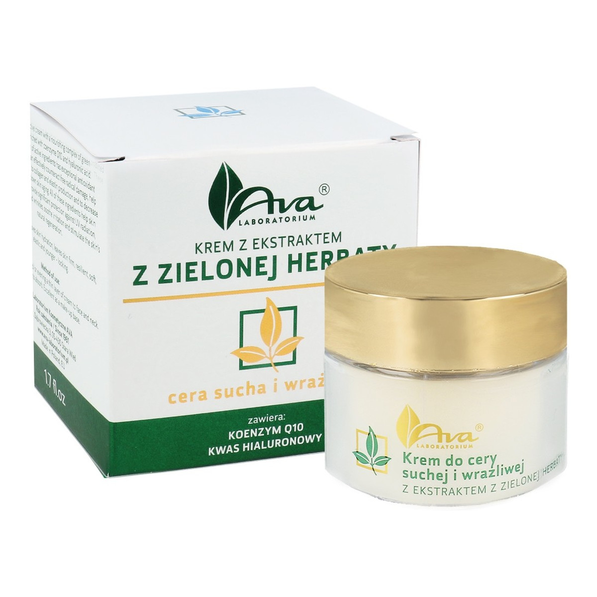 Ava Laboratorium Laboratorium Krem Do Twarzy Z Ekstraktem Z Zielonej Herbaty Cera Sucha I Wrażliwa 50ml