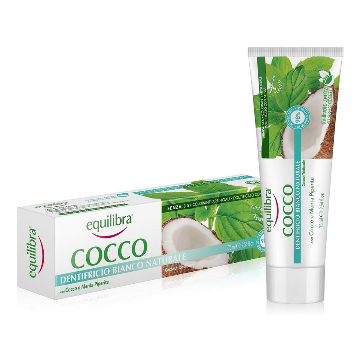Equilibra Cocco toothpaste kokosowa pasta do zębów naturalna biel 75ml