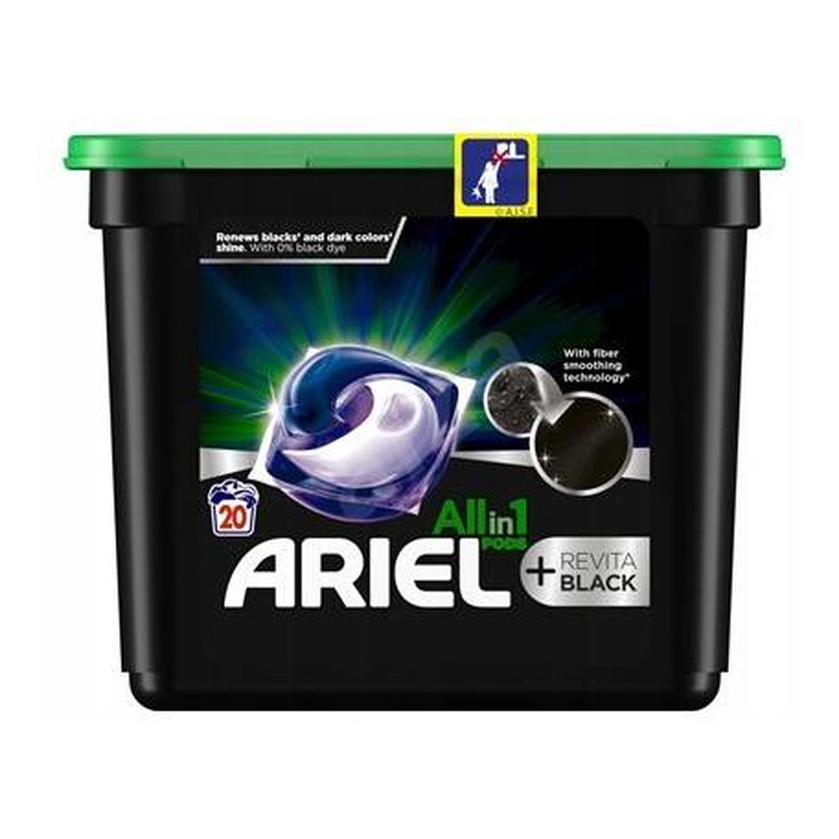 Ariel All-in-1 PODS +Revitablack Kapsułki do prania 20 prań