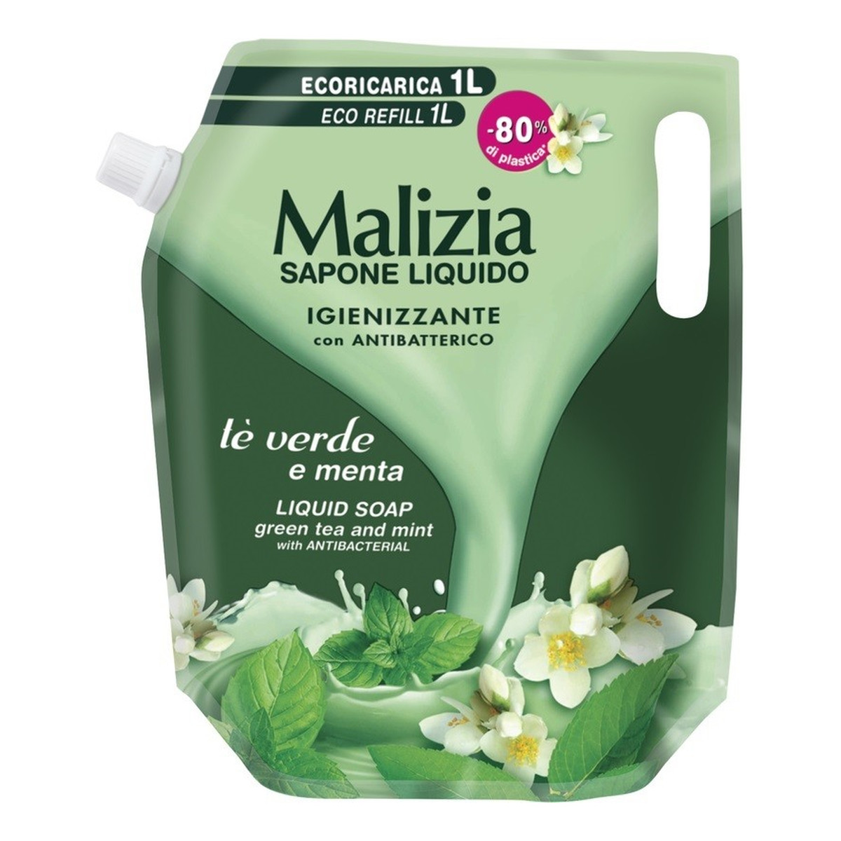 Malizia Mydło zapas Green Tea & Mint 1000ml