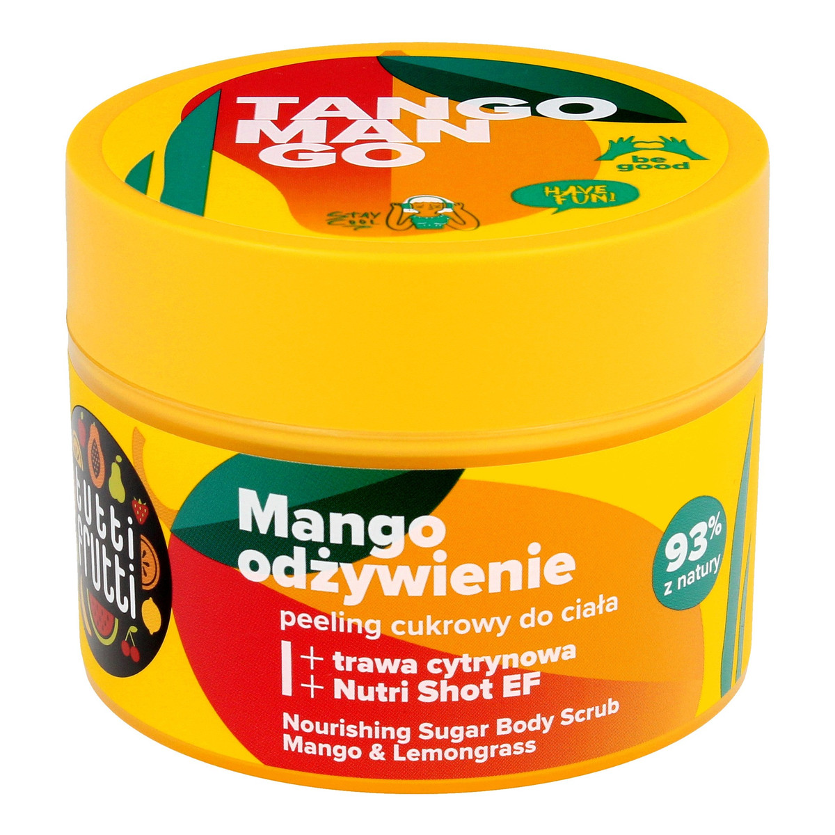 Farmona Tutti Frutti Peeling cukrowy do ciała Mango Odżywienie - Mango&Trawa Cytrynowa 300g