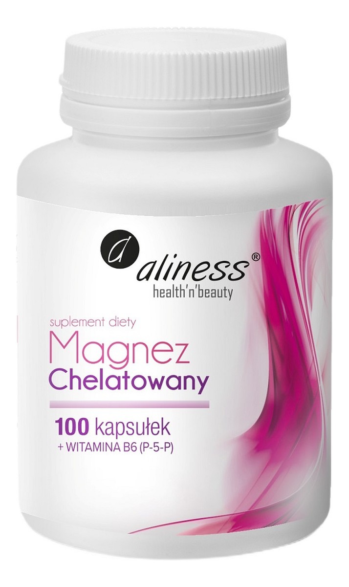 Magnez chelatowany 720mg + b6 (p-5-p) suplement diety 100 kapsułek