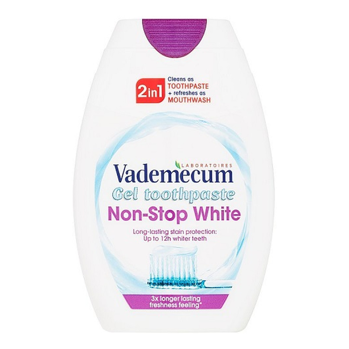 Vademecum 2in1 toothpaste&mouthwash non-stop white pasta do zębów i płyn do płukania jamy ustnej 75ml