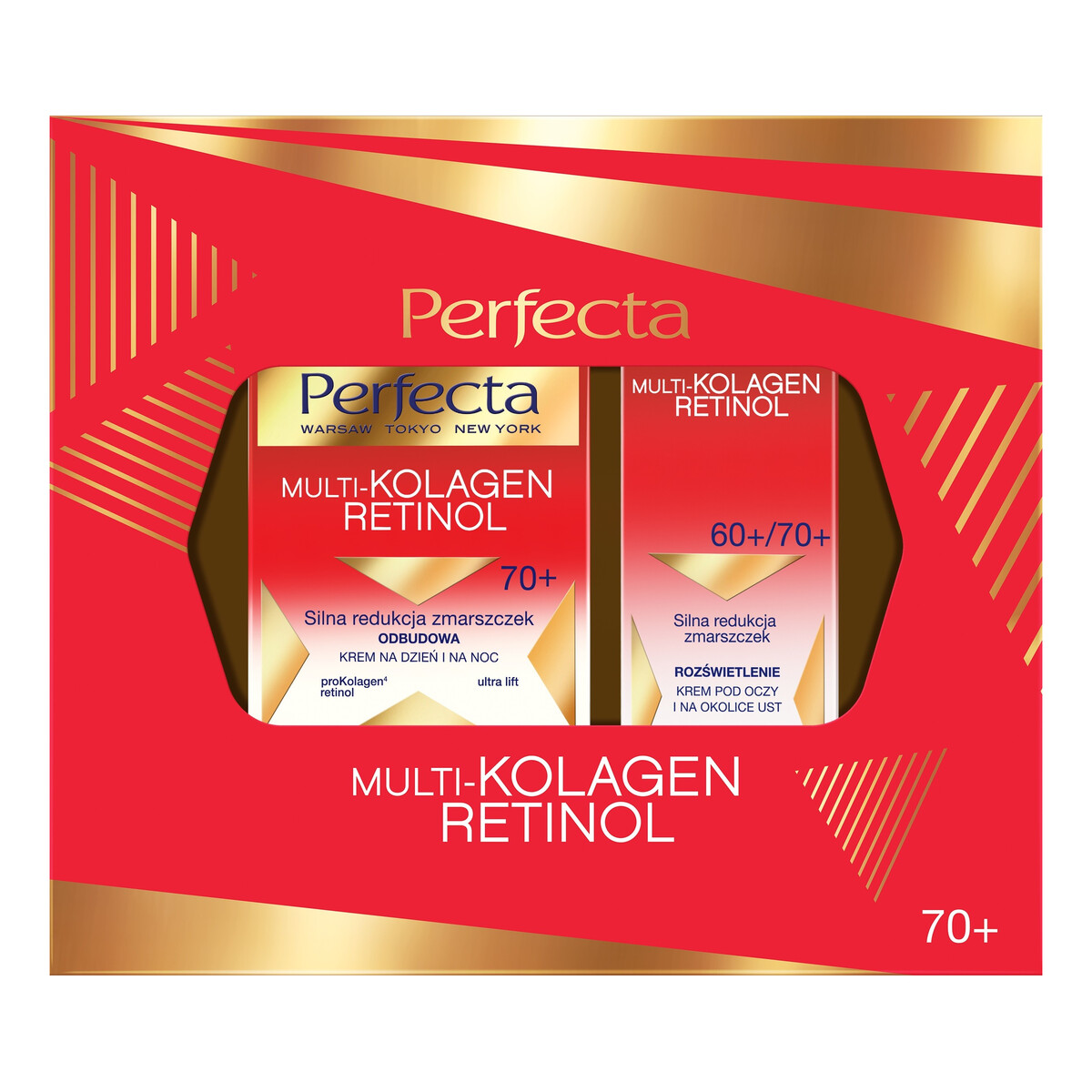 Perfecta Multi-kolagen Retinol Zestaw kosmetyków do pielęgnacji twarzy 70+ 15ml