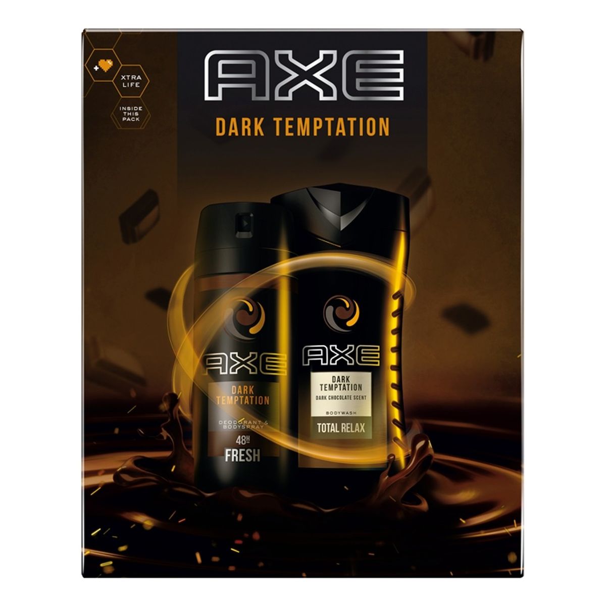 Axe Zestaw prezentowy Dark Temptation dezodorant spray + żel pod prysznic 250ml