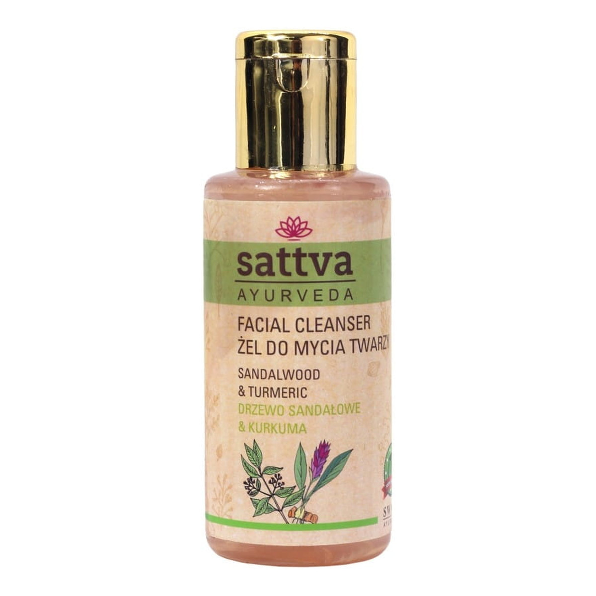 Sattva Żel Do Mycia Twarzy Drzewo Sandałowe Kurkuma 100ml