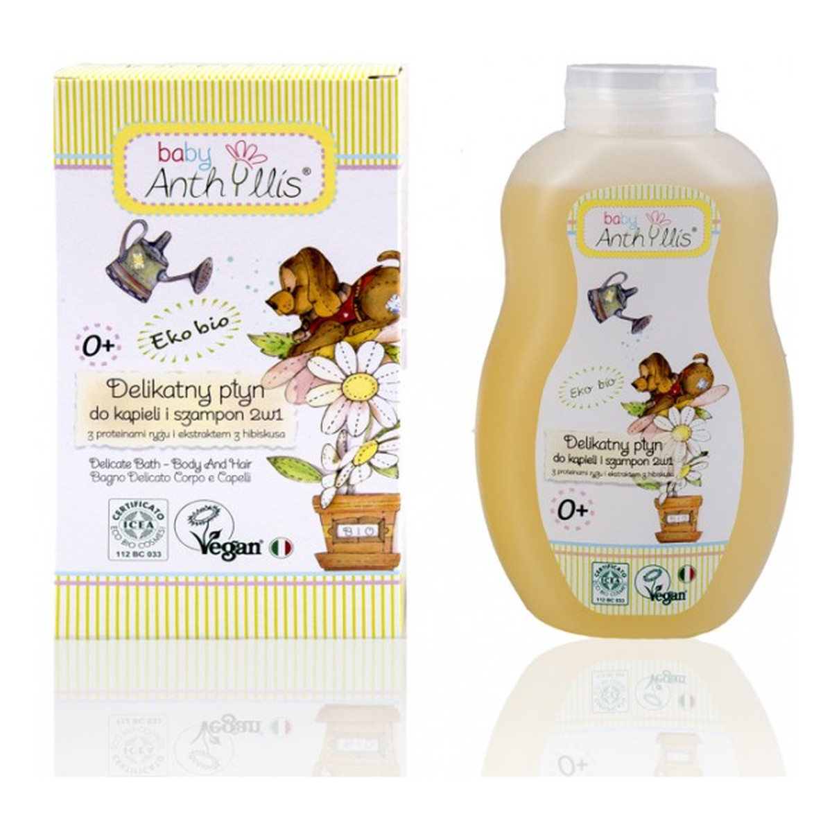 Anthyllis Baby Delikatny płyn do kąpieli i szampon 2w1 400ml