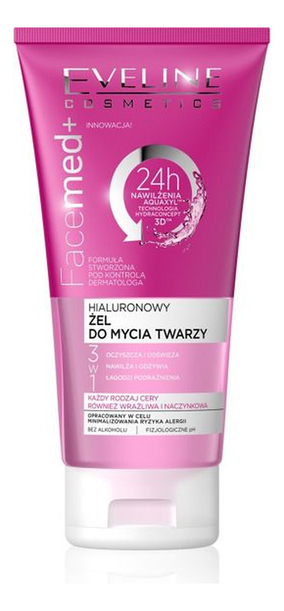 Hialuronowy żel do mycia twarzy 3w1