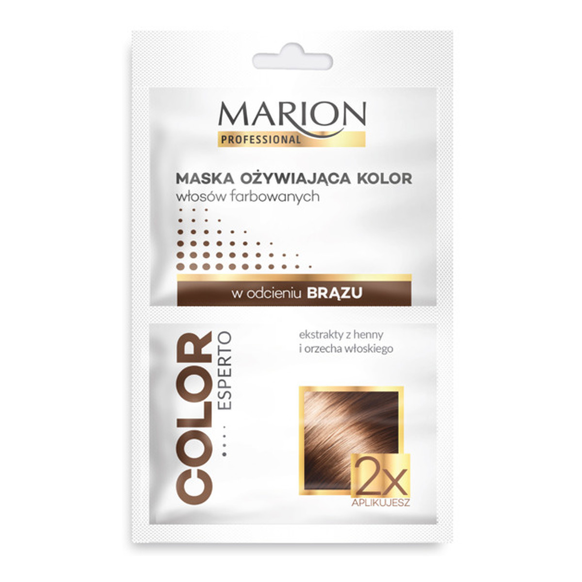 Marion Maxi Color Regenerująca Maska Ożywiająca Do Włosów Farbowanych w Odcieniu Brązu 2x20ml 40ml