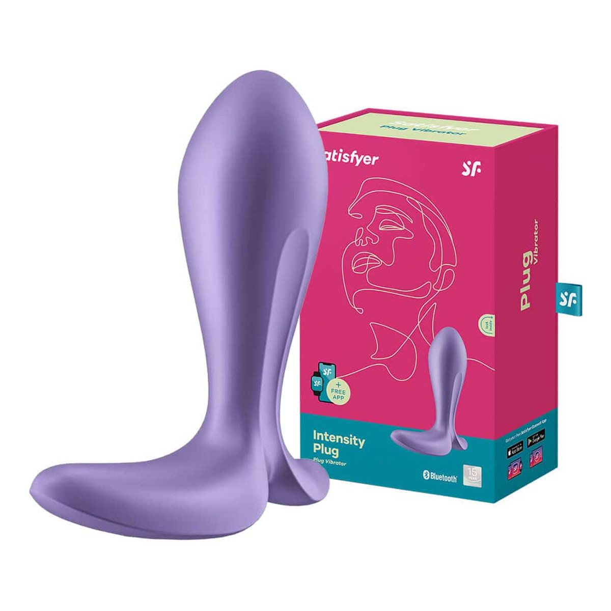Satisfyer Intensity Plug korek analny sterowany aplikacją fioletowy
