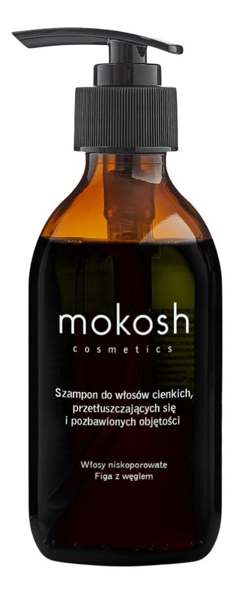 Szampon do włosów cienkich przetłuszczających się i pozbawionych objętości figa z węglem