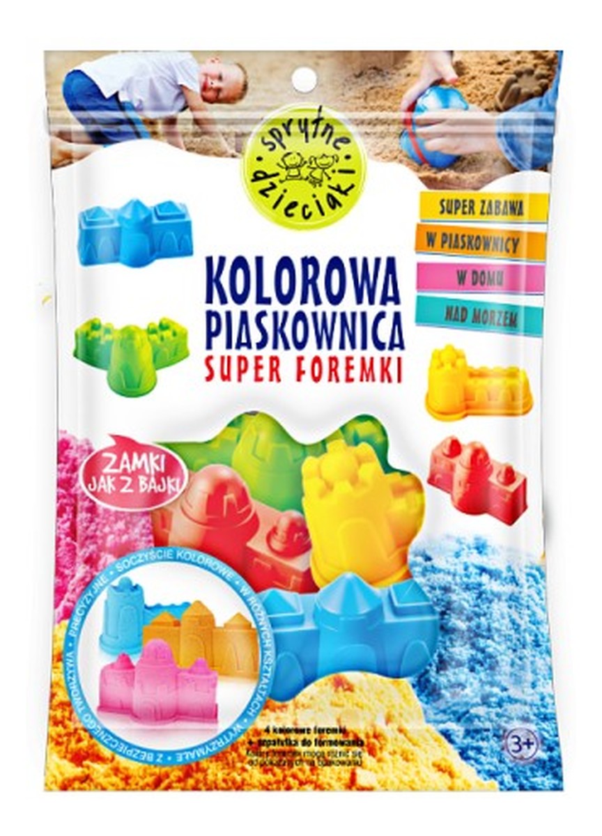 Kolorowa Piaskownica Foremki Zamki jak z bajki