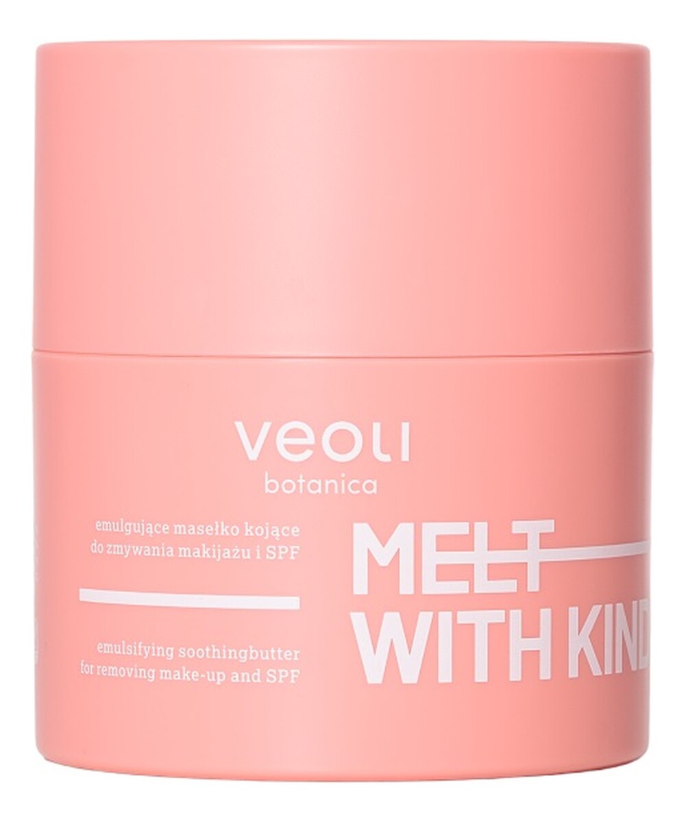 Melt with kindness emulgujące masełko łagodzące do zmywania makijażu i spf do skóry naczyniowej