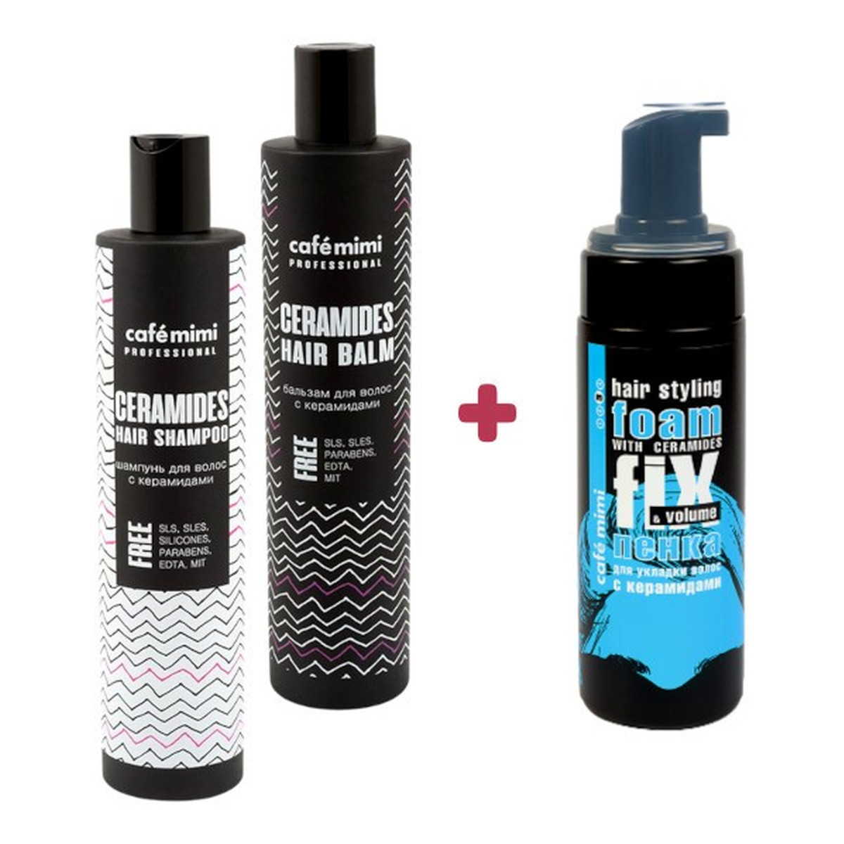 Le Cafe de Beaute CAFE MIMI Zestaw Do Włosów Z Ceramidami Plus Pianka 750ml