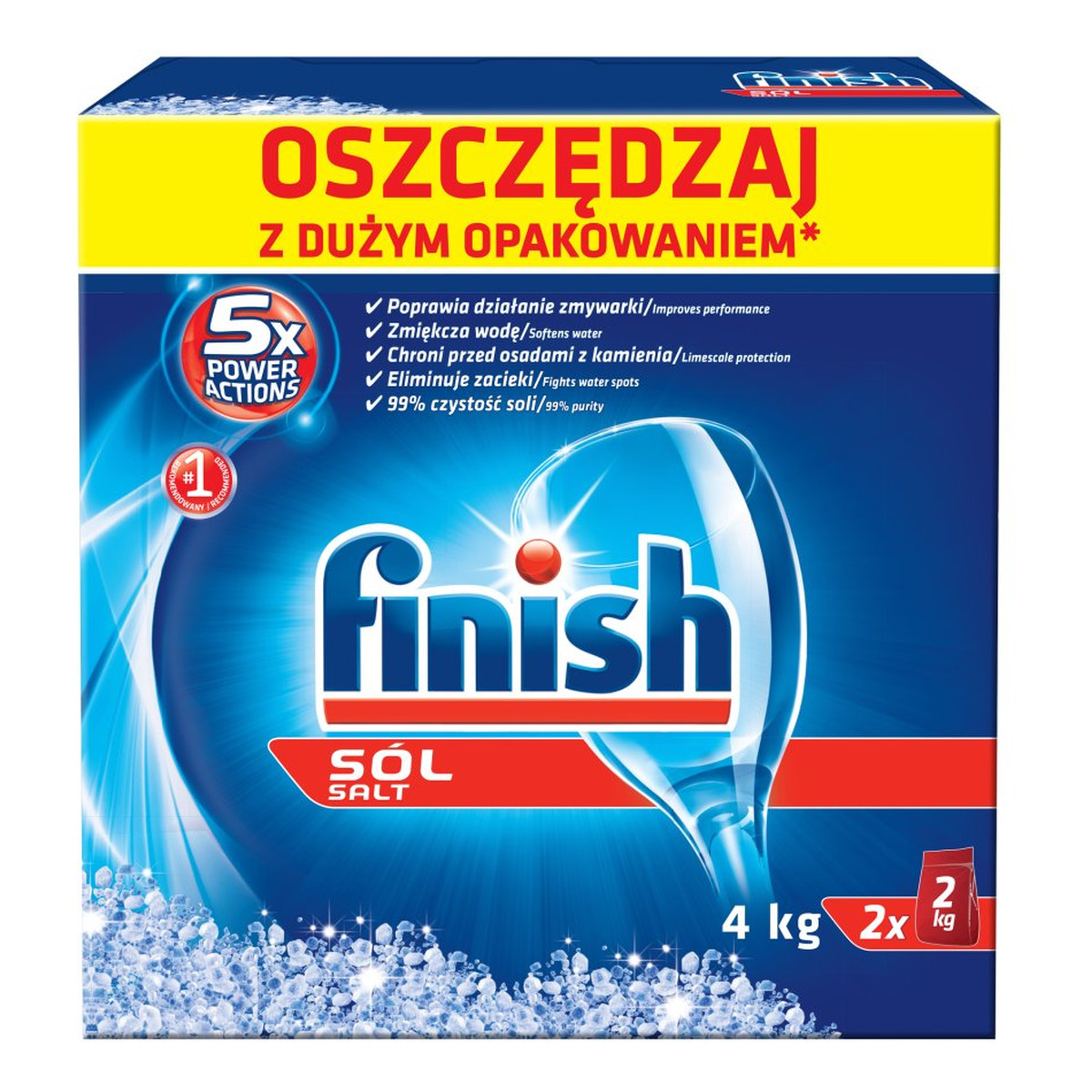 Finish 5x Power Actions sól do zmywarek 4000g