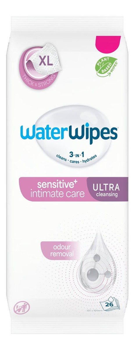 Sensitive+ Intimate Care chusteczki do higieny intymnej dla osób z problemem nietrzymania moczu 26szt.