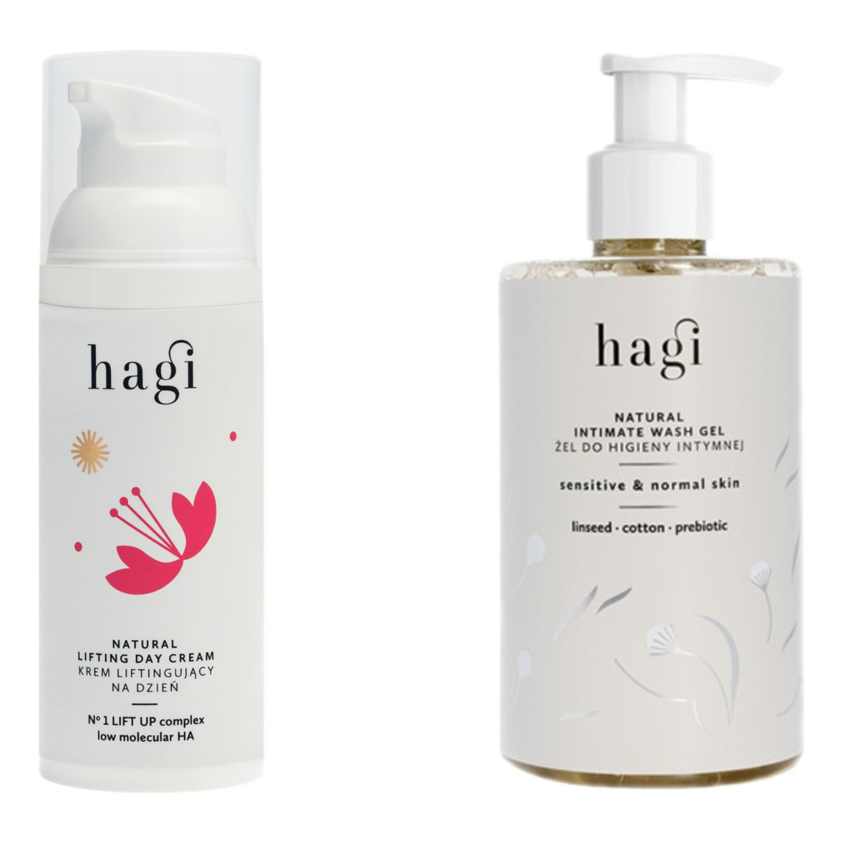 Hagi Intimate Naturalny żel do higieny intymnej 300ml + Krem liftingujący twarz 50ml