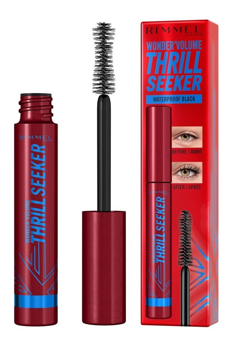 Wonder'volume thrill seeker wodoodporny i zwiększający objętość tusz do rzęs 003 waterproof black
