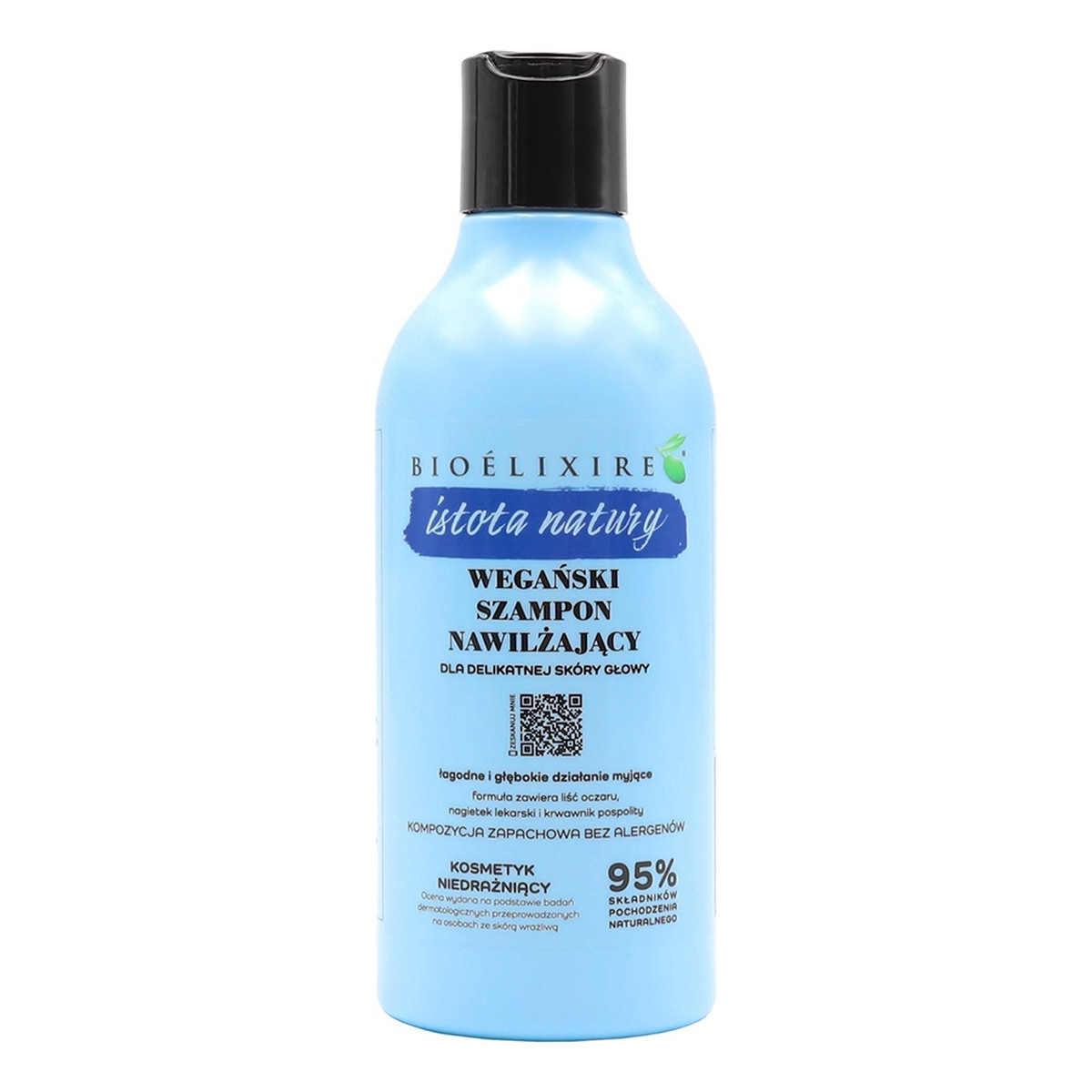 Bioelixire Istota natury wegański szampon nawilżający dla delikatnej skóry głowy 400ml