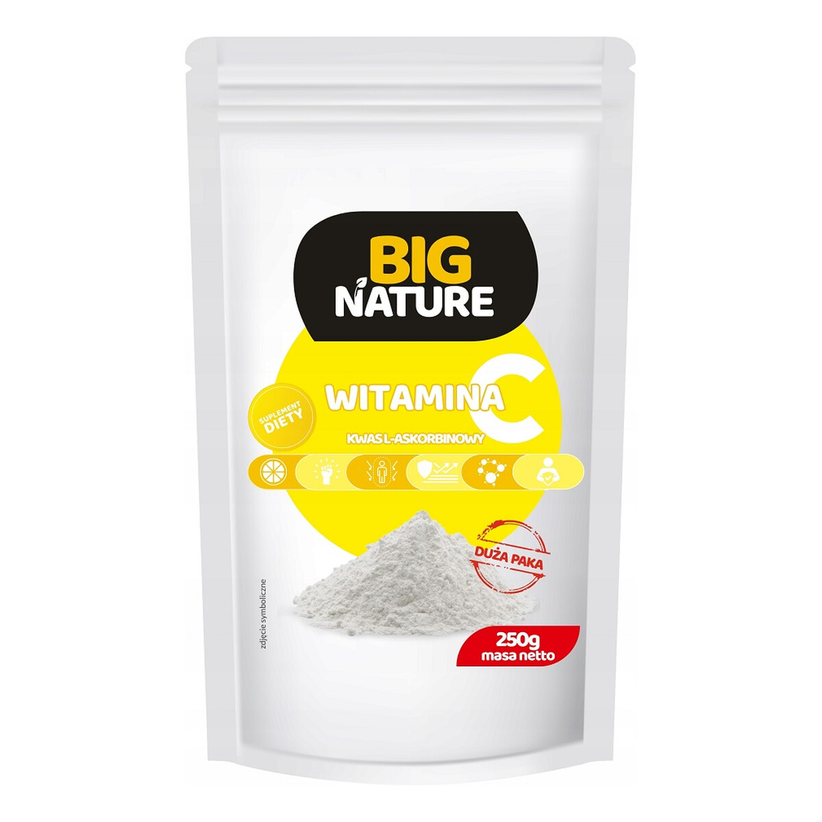 Big Nature Witamina c kwas l-askorbinowy suplement diety 250g