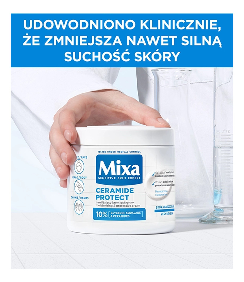 Krem regenerujący + Ceramide Ochronny do twarzy dłoni i ciała 2x400ml