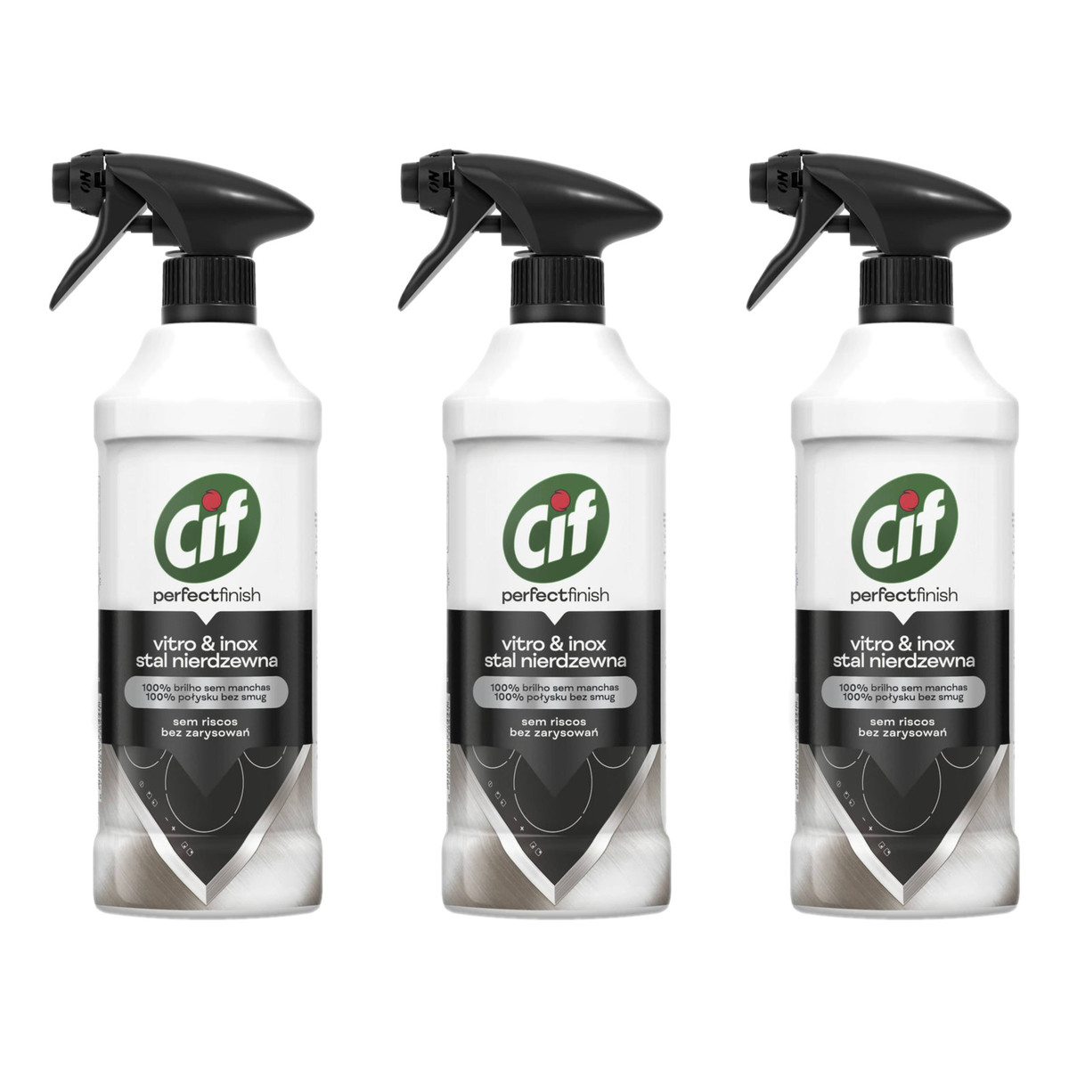 Cif Perfect Finish Spray do czyszczenia stali nierdzewnej 3x435ml