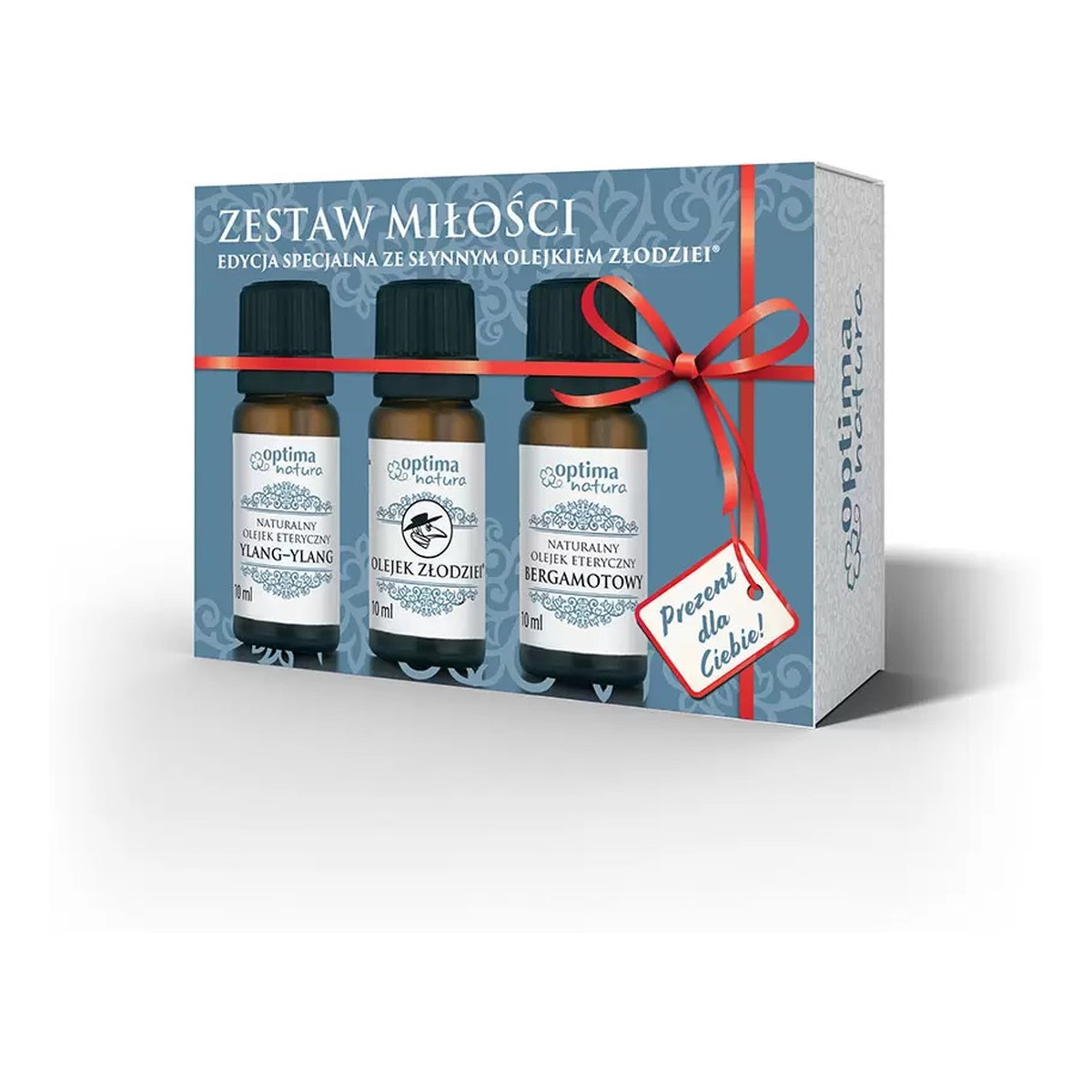 Optima Natura Zestaw Miłości 3 naturalne olejki eteryczne Ylang Ylang 10ml + Złodziei 10ml + Bergamotowy 10ml