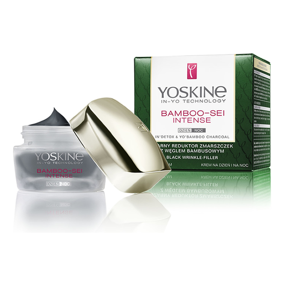 Yoskine Bamboo - Sei Intense Krem Czarny Reduktor Zmarszczek Z Węglem Bambusowym Dzień/Noc 50ml