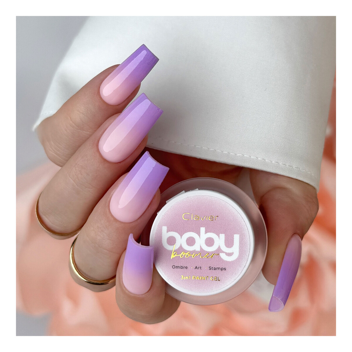 Clavier Baby Boomer Ombre żel do paznokci 3w1 3g