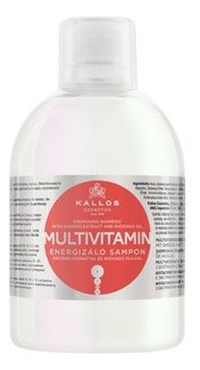 Multivitamin Energising Hair Shampoo With Ginsegn Extract Multiwitamina energizujący szampon do włosów z ekstraktem z żeńszenia i olejem awokado