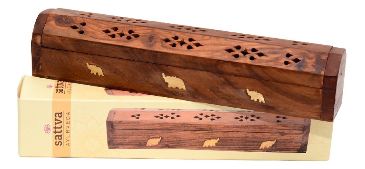 Incence wooden box drewniana podstawka na kadzidełka elephant