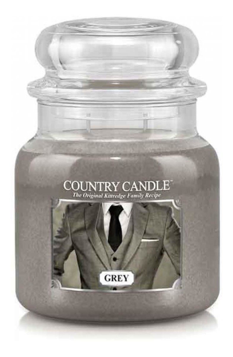 Średnia świeca zapachowa z dwoma knotami grey