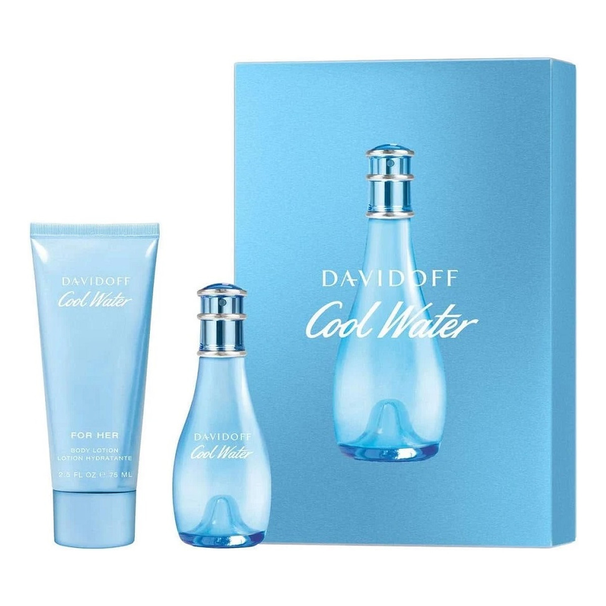 Davidoff Cool Water Woman Zestaw woda toaletowa spray 30ml + balsam do ciała 75ml