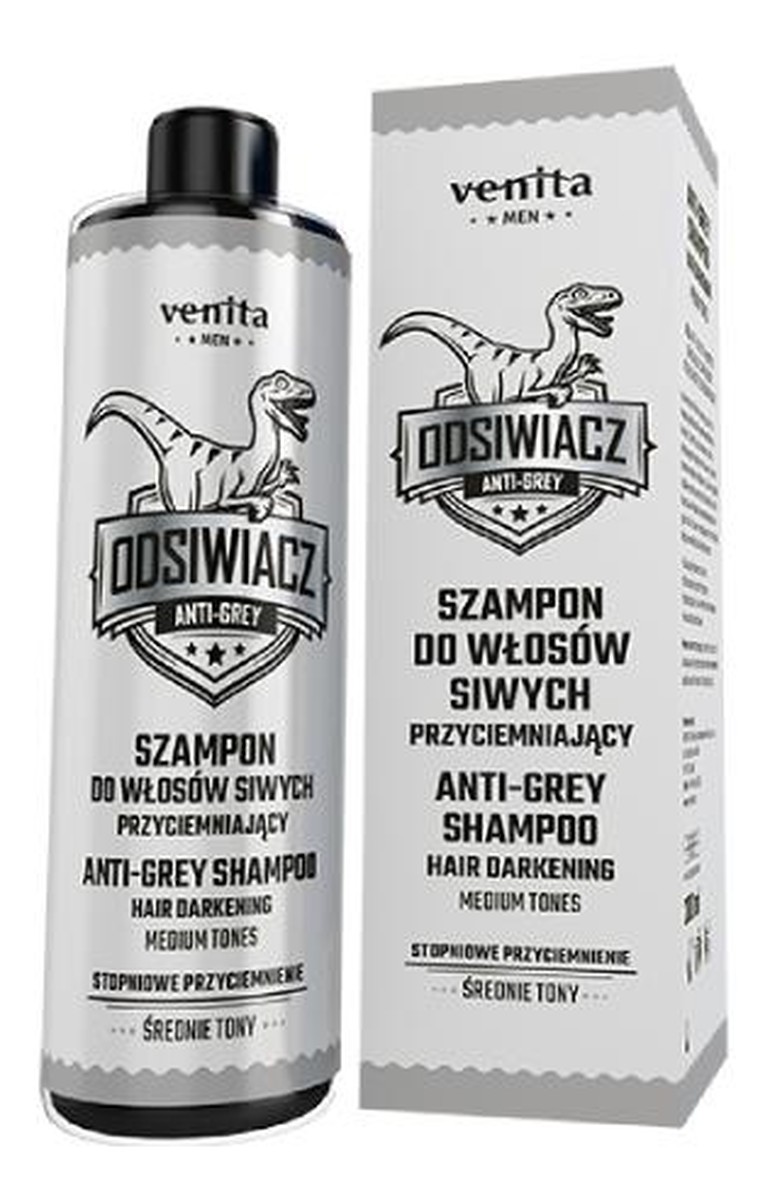 Men szampon do włosów siwych przyciemniający średnie tony
