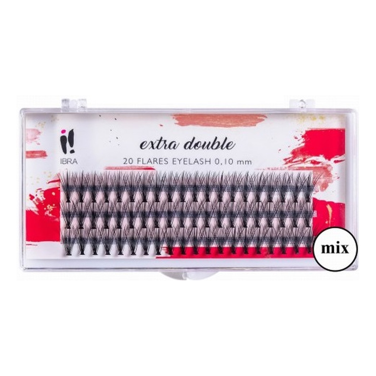 Ibra Kępki sztucznych rzęs extra double knot-free c 0.10-mix