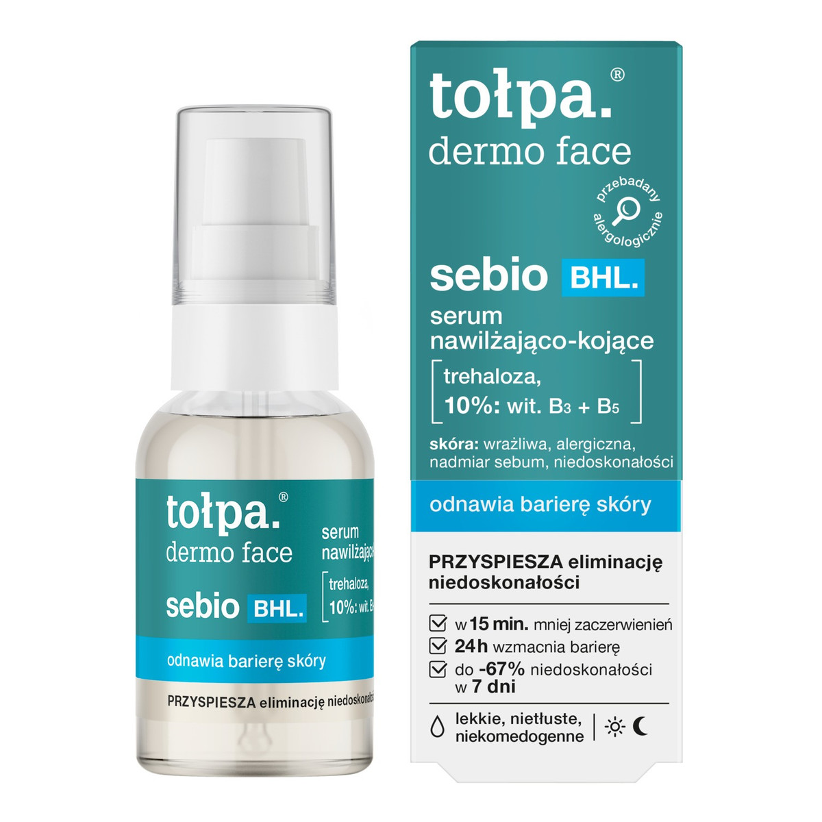 Tołpa Dermo face sebio BHL Serum nawilżająco kojące na dzień i noc 30ml