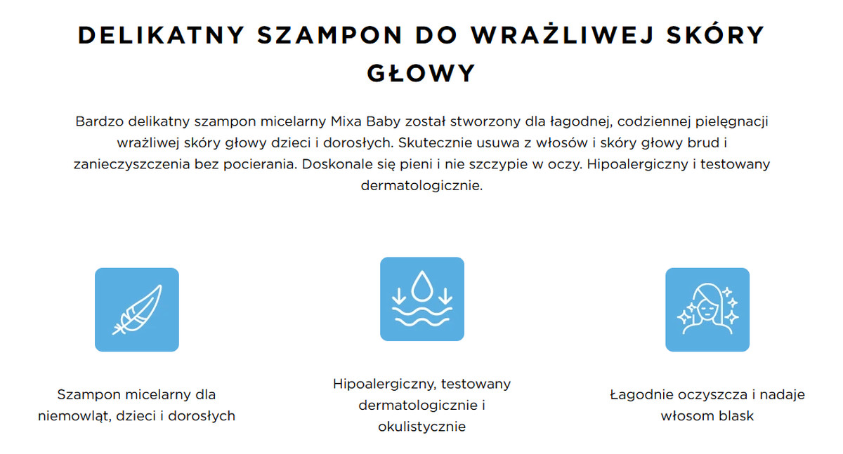 Bardzo delikatny szampon