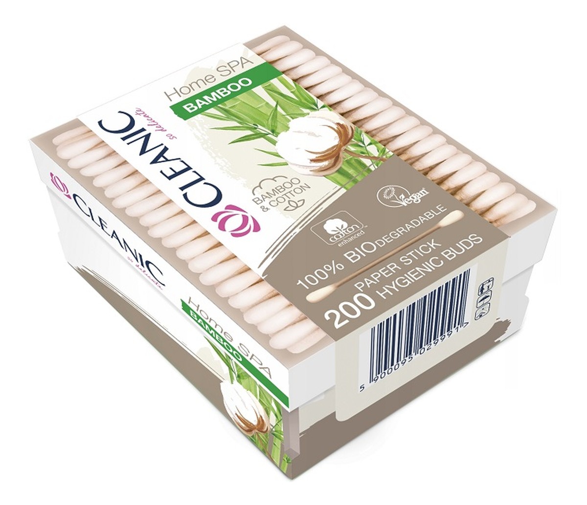 Home SPA Bamboo patyczki higieniczne pudełko 200szt.